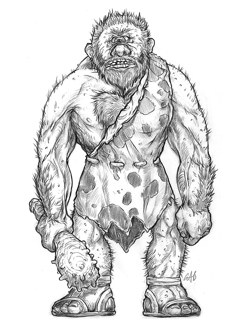 An artist's ogre. Every storyteller drew the irimu differently.