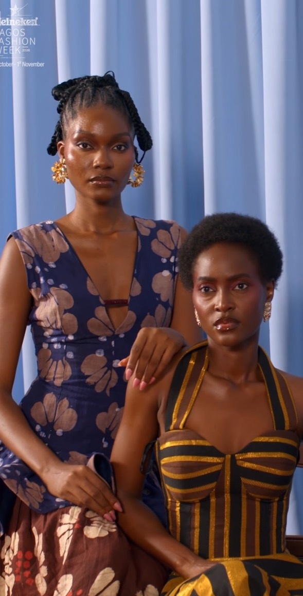 Models in Lagos Fashion Week looks, photographed at the event